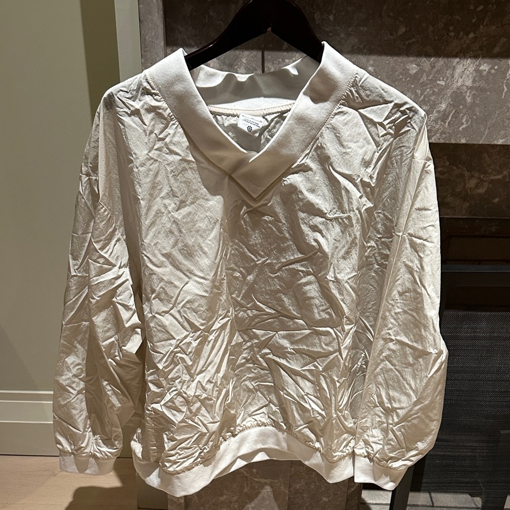Nike Neutrals V-Neck Long Sleeve Nylon Top
